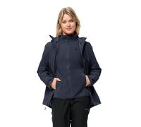 Jack Wolfskin Moonrise - Chaqueta 3 en 1 para Mujer, Color Azul Oscuro, Talla L