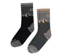 Jack Wolfskin Mount Multi Sock Cl C Calcetines de Senderismo, Negro/Gris, 41-43 Unisex Adulto