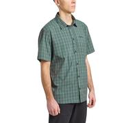 Jack Wolfskin Norbo S/S Camisa M Vestir, Hedge Green Checks, Hombre