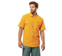 Jack Wolfskin Norbo S/S - Camisa para Hombre, Curry Check, XXL