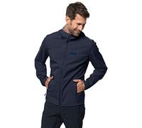 Jack Wolfskin Northern Point - Chaqueta Softshell para Hombre, Color Azul Oscuro, Talla XL