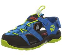 Jack Wolfskin - Outdoor Action Sandal K, Sandalias de Senderismo Unisex Niños, Azul (blue/lime 1176), 37 EU