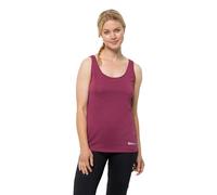 Jack Wolfskin Pack & Go Tank W Camiseta sin Mangas, Rojo sangría, s Mujer, Rojo Sangría, S