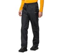 Jack Wolfskin Pantalones de día lluviosos Trekking, Negro, S Unisex Adulto
