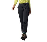Jack Wolfskin Pantalones de Softshell para Mujer Activate Thermatic Pants para Mujer, Resistentes al Viento y al Agua, Muy Transpirables, elásticos, Color Negro, 40