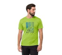 Jack Wolfskin Peak Graphic T M - Camiseta de Manga Corta para Hombre, Color Verde Fresco, Talla XL, Verde Fresco., XL