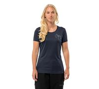 Jack Wolfskin Peak Graphic T W Camiseta, Azul Ocuro, XS para Mujer