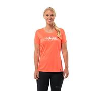 Jack Wolfskin Peak Graphic T W - Camiseta para Mujer, Naranja Digital, M