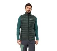 Jack Wolfskin Pilvi Down Vest M - Chaleco de plumón para hombre, oliva-negro, M