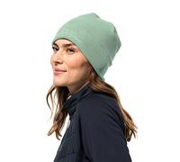 Jack Wolfskin Real Stuff Gorra Beanie, Granito, Green, Talla Única Unisex-Adulto