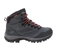 Jack Wolfskin Rebellion Texapore Mid W, Zapatillas para Caminar Unisex Adulto, Gris y Rojo, 38 EU