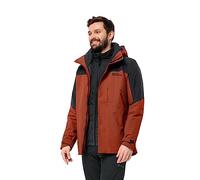 Jack Wolfskin Romberg 3 en 1 Jkt M Chaqueta, Carmín, 3XL Hombre, Carmín, XXXL