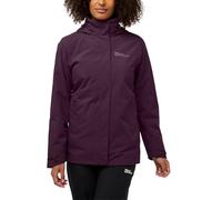 Jack Wolfskin Rotwand 3 en 1 Jkt W Chaqueta, Midnight Plum, S para Mujer