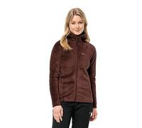 Jack Wolfskin Rotwand Hooded FZ W - Chaqueta de Forro Polar, Color marrón Oscuro, XL para Mujer, marrón Oscuro, XL