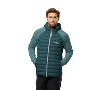 Jack Wolfskin Routeburn Pro Hybrid M, Chaqueta de Forro Polar Hombre, Verde (Esmeralda), XL