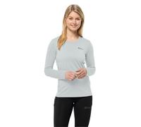 Jack Wolfskin Sky Thermal L/S W Camiseta para Senderismo, Cool Grey, XS para Mujer