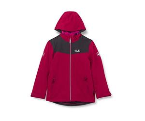 Jack Wolfskin SNOWFROST 3IN1 Chaqueta Impermeable, Abrigo Unisexo, dark ruby
