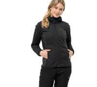 Jack Wolfskin Sudadera con capucha Windhain estándar para mujer, color negro, talla XL