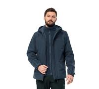 Jack Wolfskin Taubenberg - Chaqueta estándar 3 en 1 para Hombre, Negro 0, L