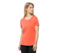 Jack Wolfskin Tech T W - Camiseta de Manga Corta para Mujer, Naranja Digital, XL