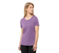 Jack Wolfskin Tech T W - Camiseta de Manga Corta para Mujer, Terciopelo, XL