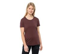 Jack Wolfskin Tech T W - Camiseta de Senderismo, Color Oscuro Maroon, m para Mujer, Dark Maroon., M