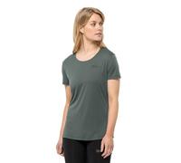 Jack Wolfskin Tech T W T-Shirt, Hedge Green, XS Mujer, Hedge Green, XS