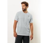 Jack Wolfskin Vonnan S/S Graphic T M Camiseta, Cool Grey, Hombres