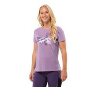 Jack Wolfskin Vonnan S/S Graphic T W Camiseta, Morado, XS para Mujer