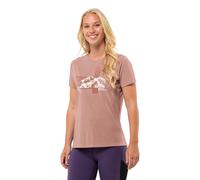 Jack Wolfskin Vonnan S/S Graphic T W T-Shirt, Rosa Dawn, XS Mujer, Rosa Dawn., XS