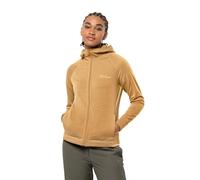 Jack Wolfskin Waldsee Chaqueta con capucha W Fleece, amarillo miel, XS, Amarillo miel, XS