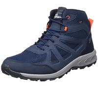 Jack Wolfskin WOODLAND 2 TEXAPORE MID M, Sneaker Hombre, Azul/Rojo (Dark Blue/Red), 40.5 EU