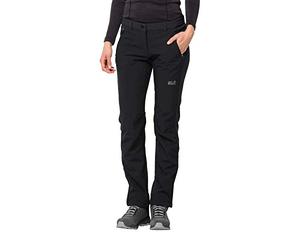 Jack Wolfskin Zenon - Pantalones de Softshell elásticos para Mujer, Mujer, 1505111, Negro, 92
