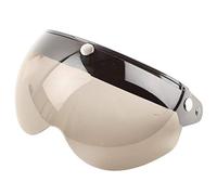 Jackallo Casco de Moto de Cara Abierta Universal 3-Snap Retro Visera de Casco Protector de Sol a Prueba de Viento Media Cara Motocicleta Cascos Visera