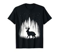 Jackalope Caminando a través del Bosque Blanco Bajo Estrellas Camiseta