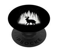 Jackalope Caminando a través del Bosque Blanco Bajo Estrellas PopSockets PopGrip Adhesivo