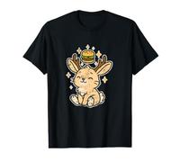 Jackalope Hamburguesa Deseo Kawaii Dibujos Animados Camiseta gráfica económica