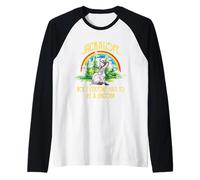 Jackalope Not Everyone Has To Be A Unicorn Rainbow Camping Camiseta Manga Raglan
