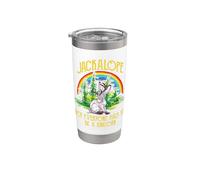Jackalope Not Everyone Has To Be A Unicorn Rainbow Camping Vaso térmico de acero inoxidable de doble pared