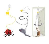 JACKANNA 2 juguetes interactivos para gatos, juguete para gatos autoempleo, pesca para gatos, marco de puerta colgante, juguete para gatos, juguete de inteligencia, juguete para interior (3)