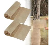 JACKANNA 2 unidades de protección para plantas de invierno, protección para plantas, saco de yute para plantas, envoltura ancha para corteza de árbol dañada, vendaje para plantas para mantener el