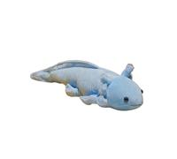 JACKANNA Axolotl - Peluche realista como llavero o peluche mexicano (suave y lavable, ideal para niños) (pez azul)