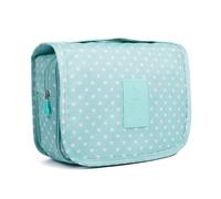 Jackanna Bolsa de lavado para mujer, organizador de viajes, bolsa de lavado con ganchos, bolsa de almacenamiento colgante, bolsa de cosméticos, bolsa plegable de mano Tidy Bag, Puntos verdes,
