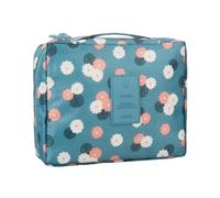 Jackanna Bolsa de lavado para mujer, organizador de viajes, bolsa de lavado con ganchos, bolsa de almacenamiento colgante, bolsa de cosméticos, bolsa plegable de mano Tidy Bag, azul flores, Categoría: