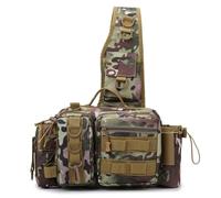 JACKANNA Multifuncional Pesca Cintura Pack Pesca Caña de Pesca Bolsa de Gran Capacidad Mochila de Pesca al Aire Libre Impermeable Mochila Táctica Camuflaje Crossbody Bag, Camo mixto, 40×90cm, Estilo