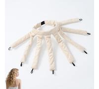 Jackanna Rizador de pelo largo sin calor, rizos de pulpo de seda durante la noche, ondulación suave sin calor (beige, 1 unidad)