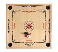 Jackaroo World Juego de mesa Carrom, tableros de carrom estándar de 29 x 29 pulgadas, tablero de madera de roble 22 monedas + 2 huelguistas (piezas adicionales), divertido tablero de caroma, mesa de