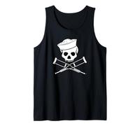 Jackass Sailor Skull & Crossbones Logo Camiseta sin Mangas