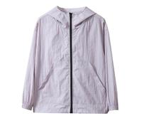 Jacke Lässige, modische, einfarbige Unisex-Sonnenkleidung für Kinder (2-16 Jahre alt) (Light Purple, 150)