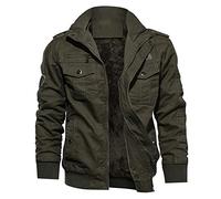 Jacken Herren Softshell Männer Winter Mode Casual Solid Color Kapuzen Dicke Reißverschluss Tasche Mantel Jacke Herren Warm Wasserdicht (D, XXXXXXL)